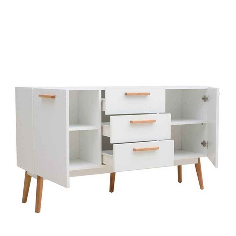 Buffet Scandinave 2 Portes 3 Tiroirs